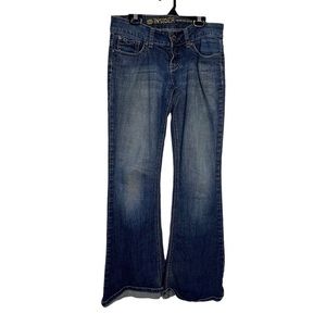 VINTAGE Y2K Medium Wash flare Low Rise Denim Jeans 28